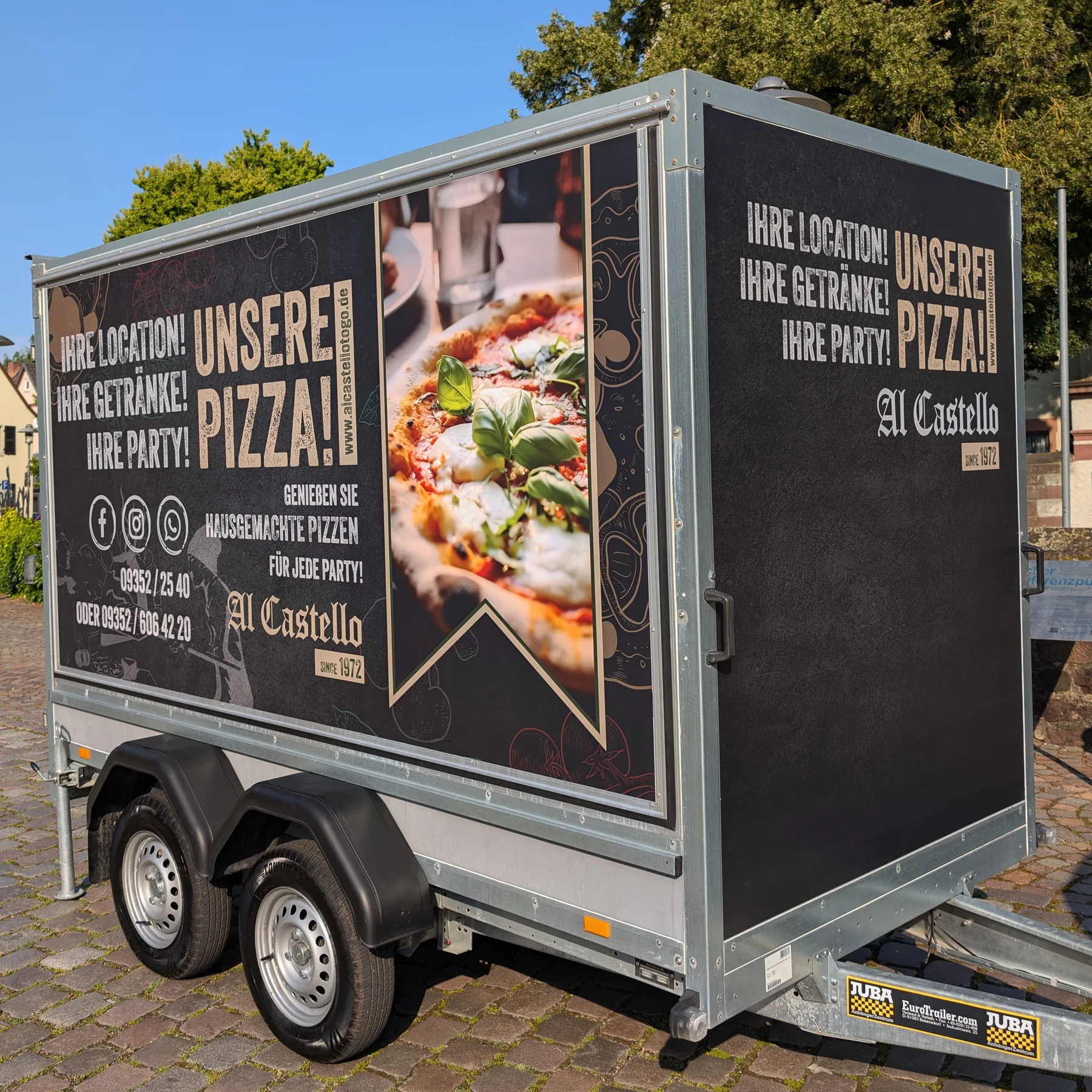 Al Castello Pizzawagen – Front und Seite