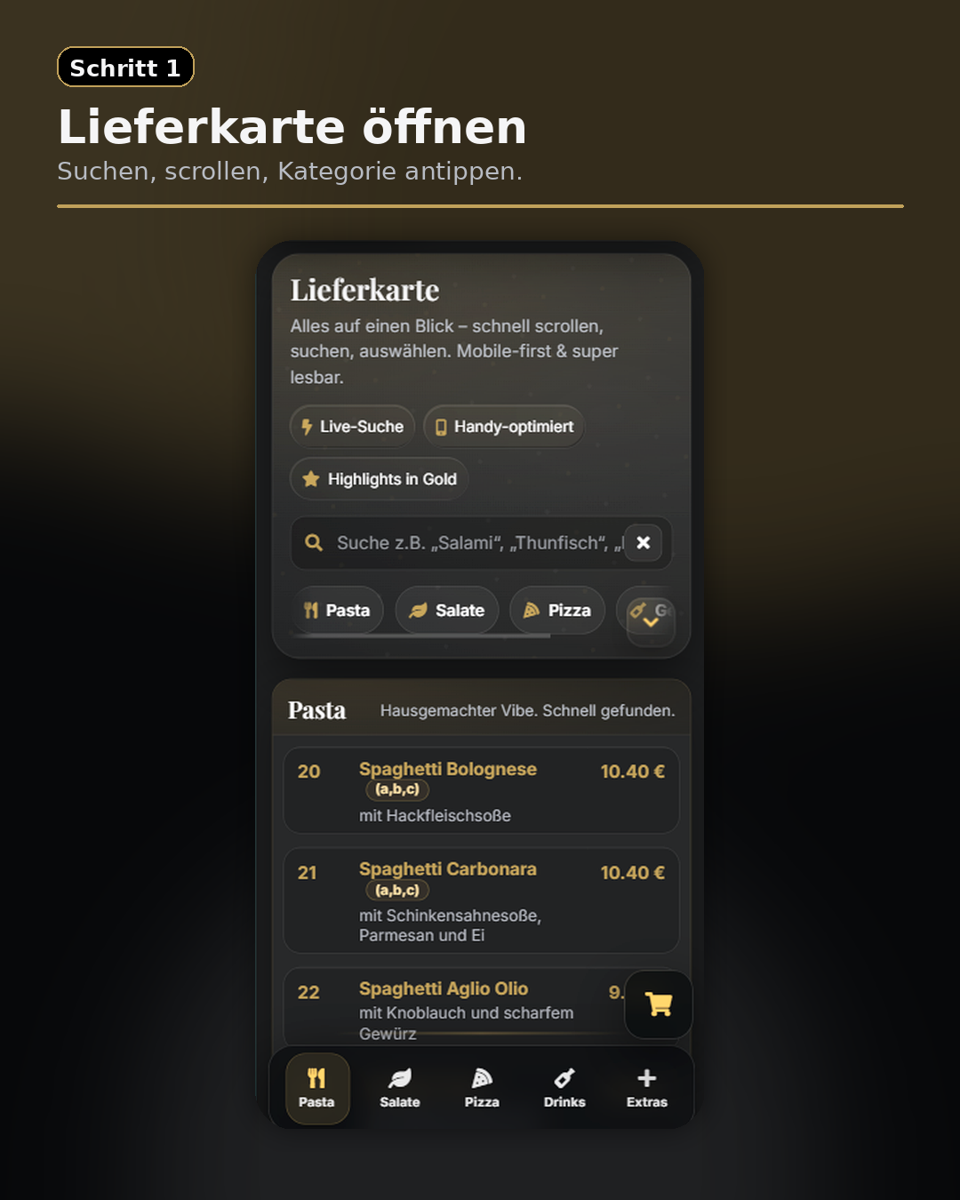 Schritt 1: Karte öffnen und suchen