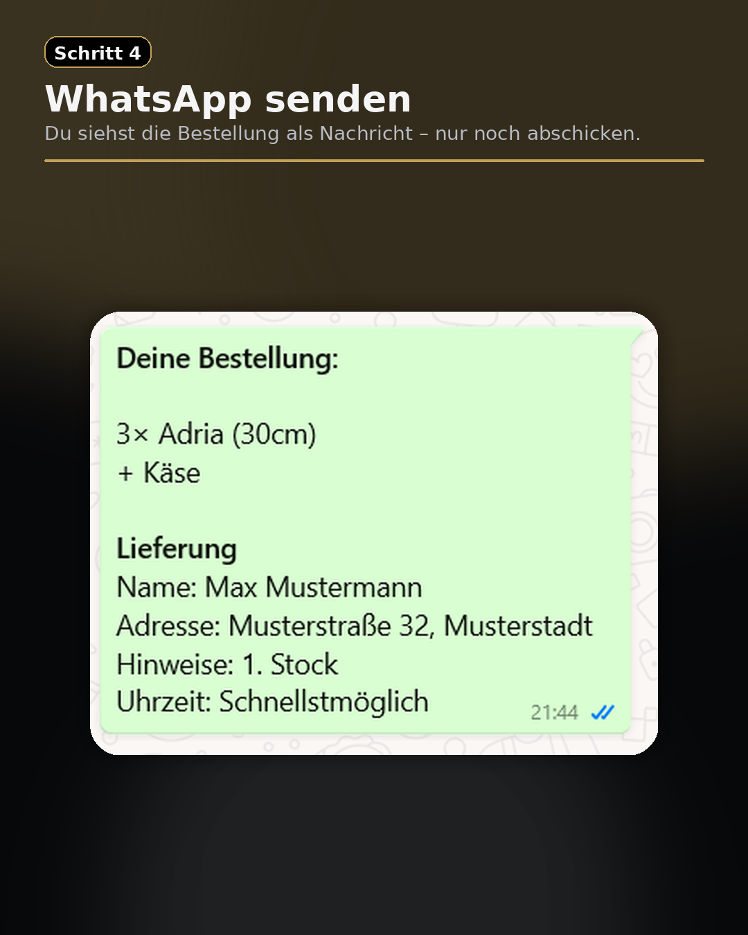 Schritt 4: WhatsApp senden